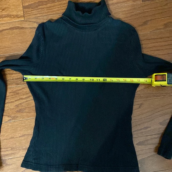 Real Comfort Black Ribbed turtleneck sweater - Size Large - Picture 8 of 9